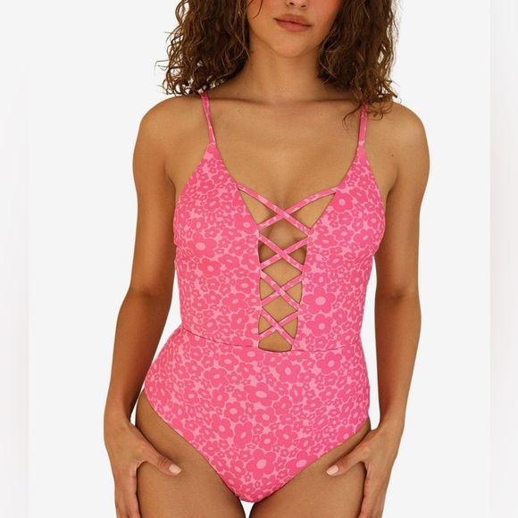 Dippin' Daisy's Other - Dippin Daisy’s Bliss One Piece Swimsuit Pink Flower Power